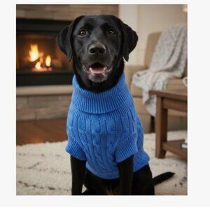 NWT DOGGIE DESIGN DOG Hypoallergenic COTTON PULLOVER SWEATER JACKET BLUE XL